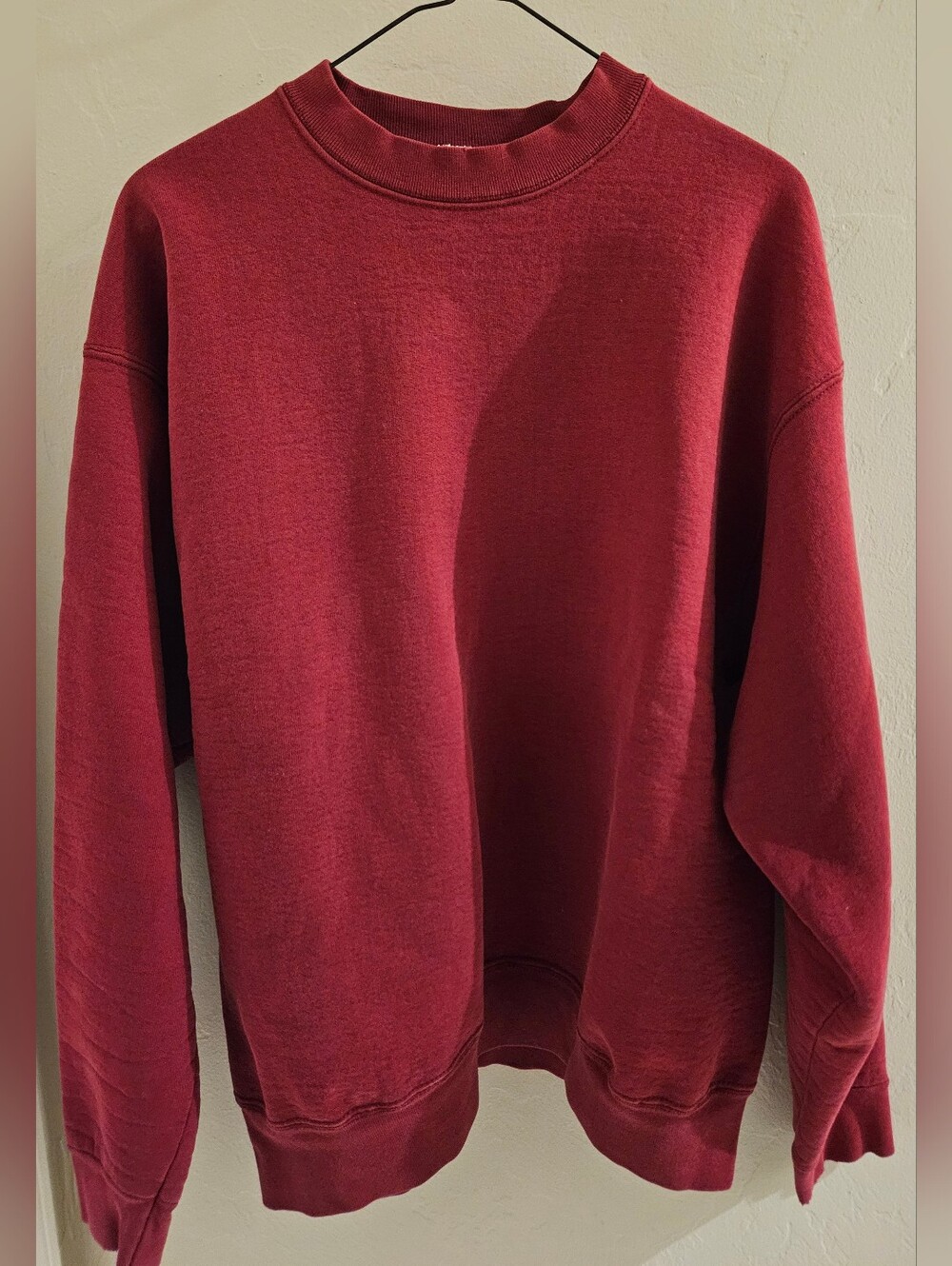 Munsingwear Crewneck Sweatshirt Maroon Blank USA Made Adult Vintage Large